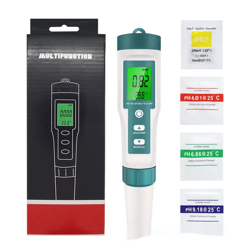 7-in-1 Water Quality Test Pen plastic pH TDS detector SGORP 183x37x37mm