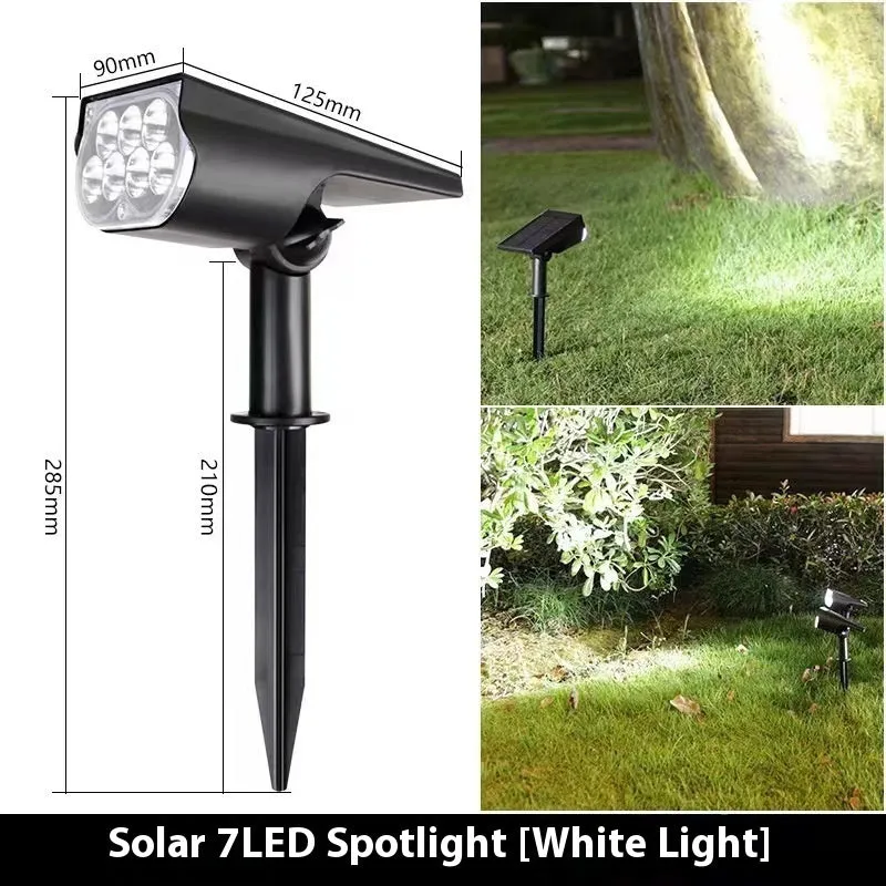Solar spotlight with geometric abstract art design, available in 2LED or 7LED with white warm or colourful light