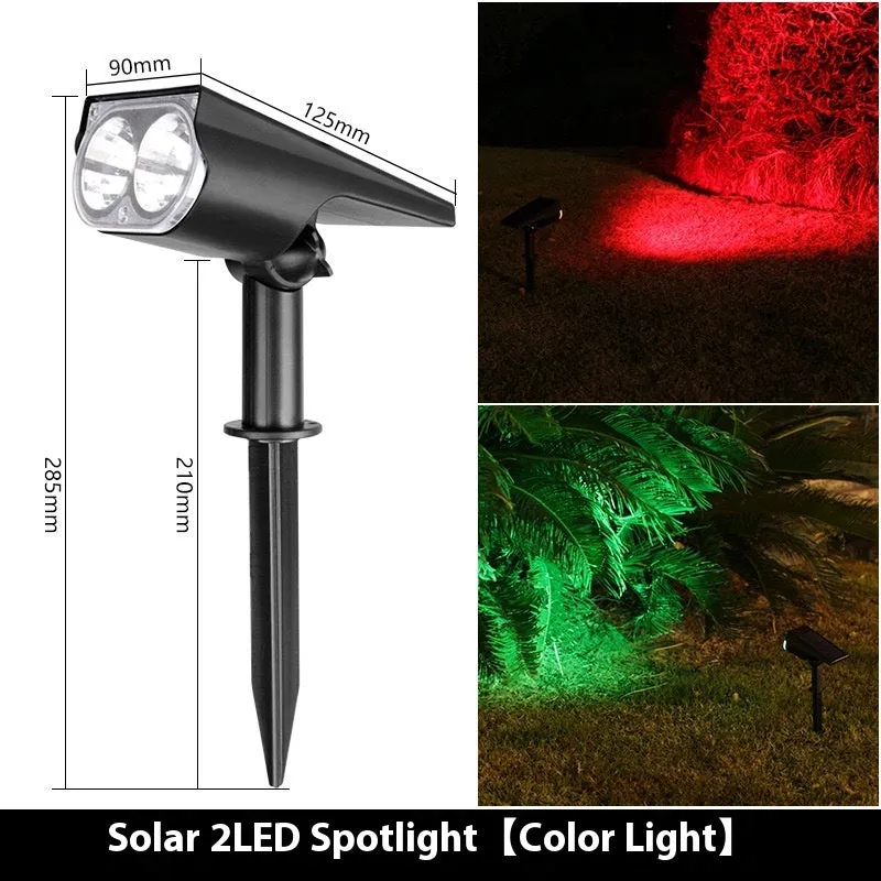 Solar spotlight with geometric abstract art design, available in 2LED or 7LED with white warm or colourful light