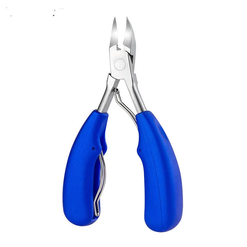 Stainless steel nail clippers with olecranon dead skin scissors in red, black, blue, and wine red colour options