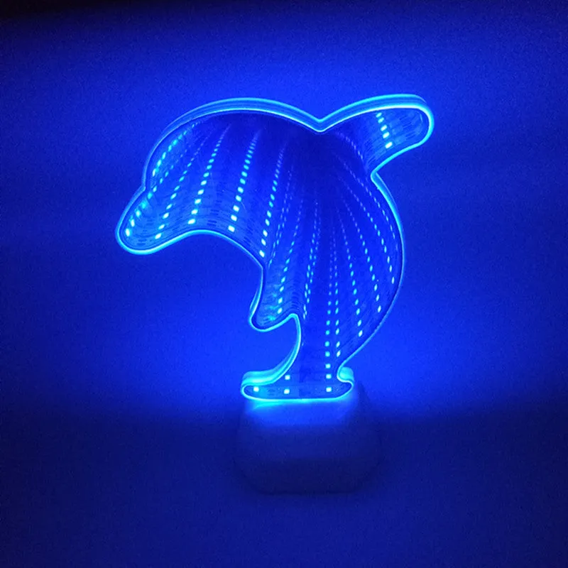 Double-sided plastic love tunnel LED light with rose red illumination measuring 16cm wide