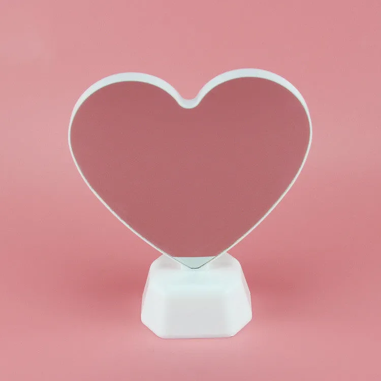 Double-sided plastic love tunnel LED light with rose red illumination measuring 16cm wide