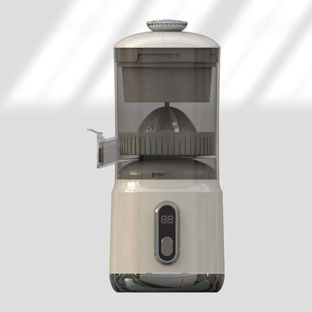 Portable electric juicer with pulp separation, 600ml capacity, ABS body, in beige colour