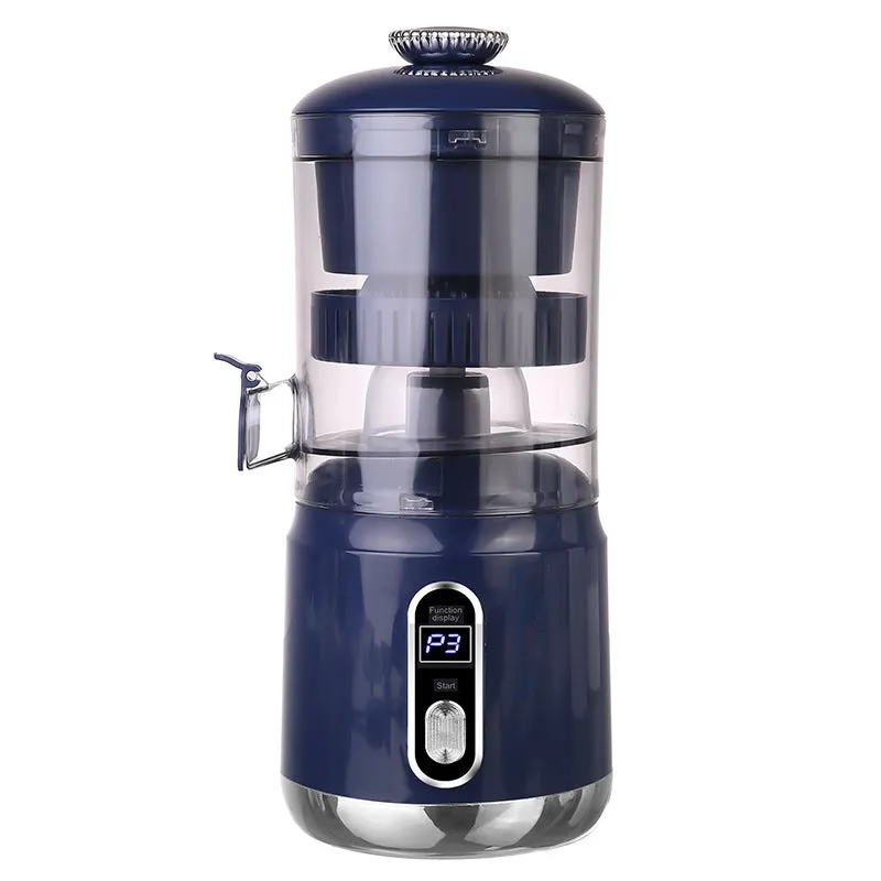 Portable electric juicer with pulp separation, 600ml capacity, ABS body, in beige colour