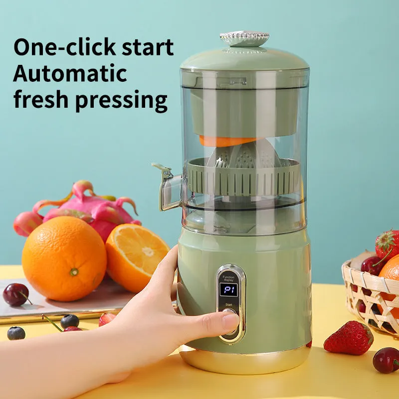 Portable electric juicer with pulp separation, 600ml capacity, ABS body, in beige colour