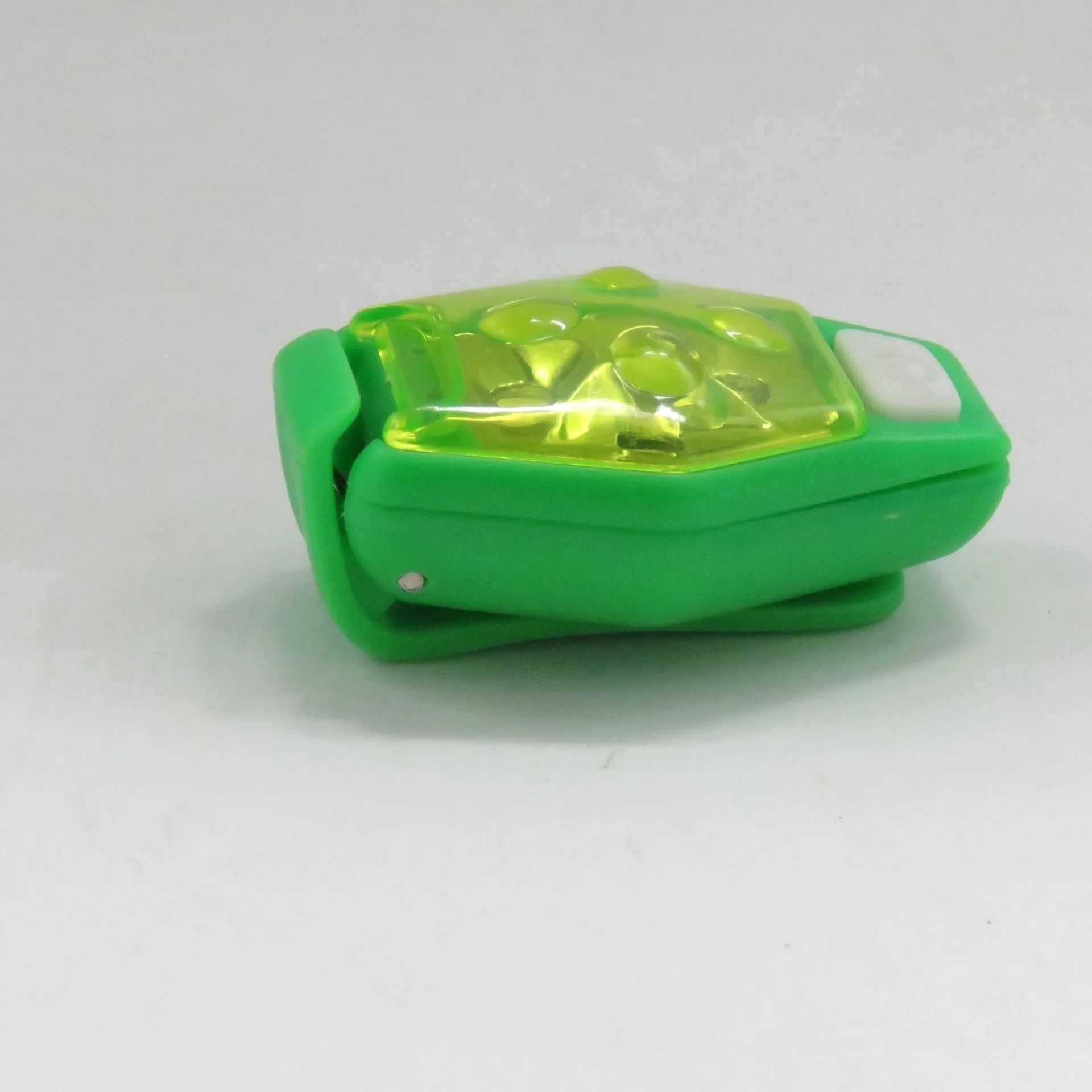 Multi-colour LED diamond night running clip lamp with seven colour options shown on black background