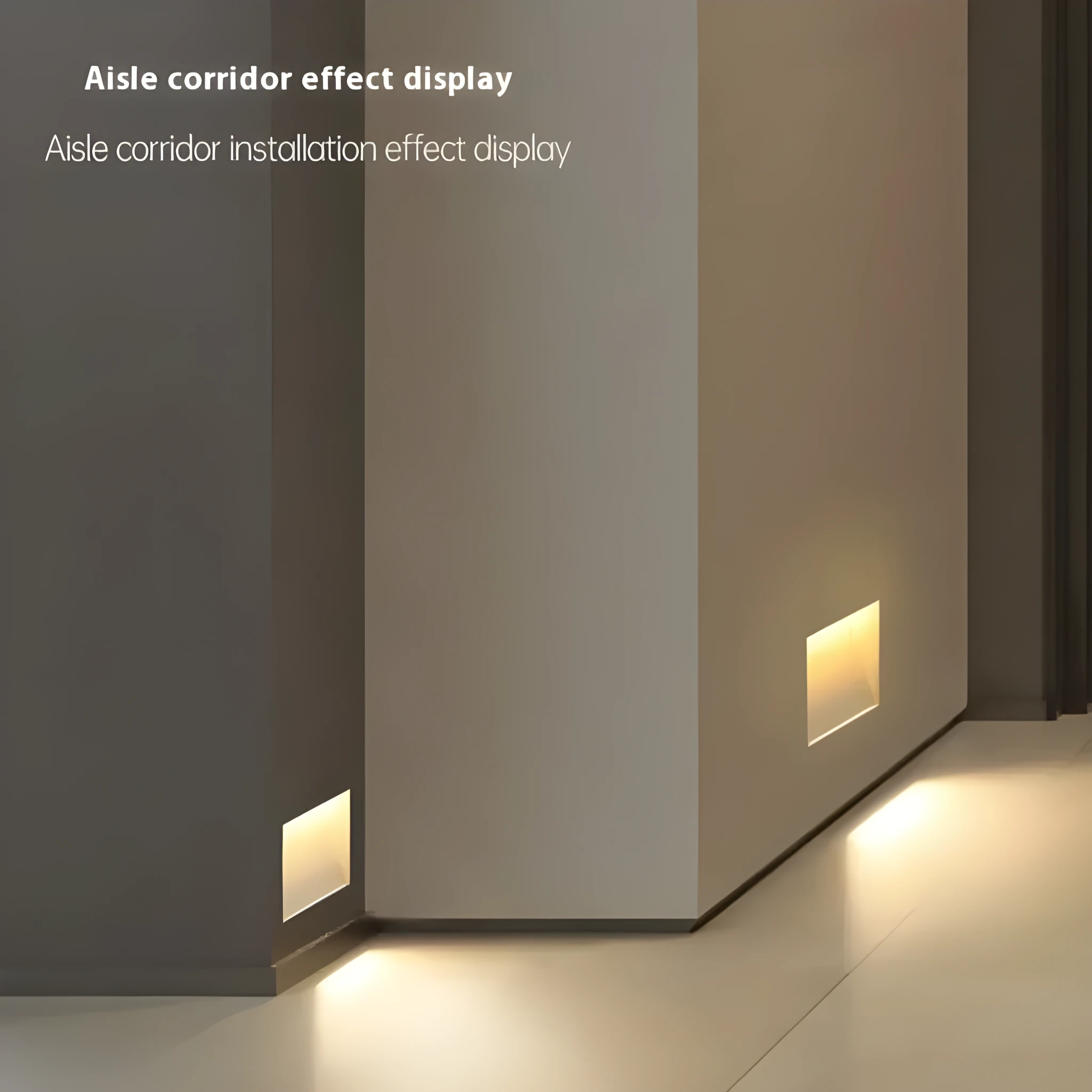 Frameless embedded LED induction floor lamp in sand black finish with aluminium alloy housing and motion sensor