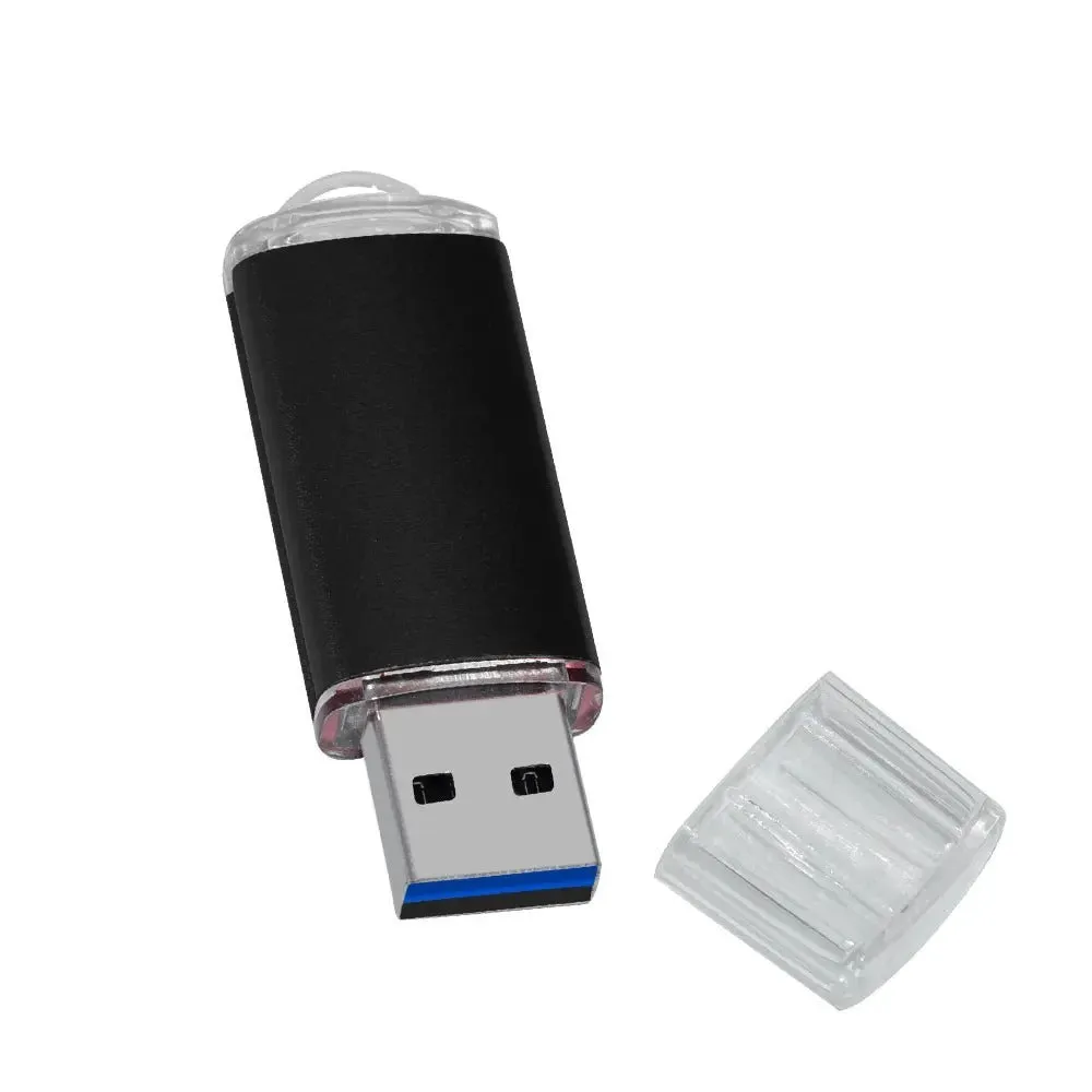 Purple metal USB 2.0 flash drive with compact rectangular shape on plain background