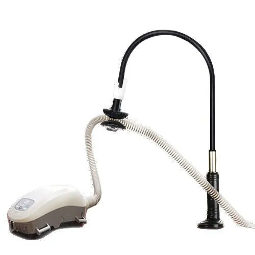 Black and white ventilator hose bracket made of aluminium alloy and ABS for universal household ventilation use
