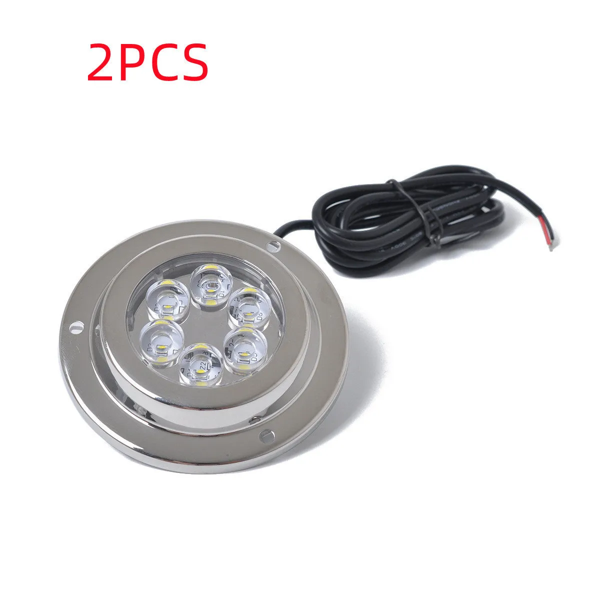 Stainless steel underwater light 12V 6 LED white IP68 marine boat yacht accessory 92.8mm diameter