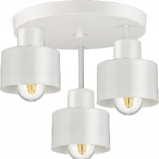 Wrought iron ceiling light black ribbon three-head lampshade alloy modern simplicity