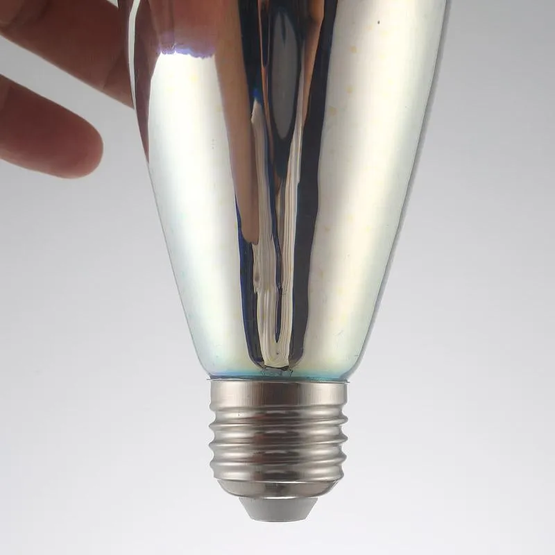 3D projection LED decoration bulb casting a firework pattern on a wall