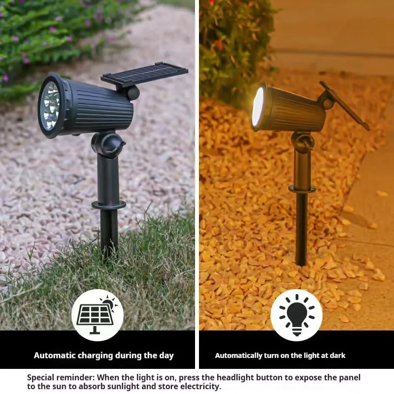 New outdoor solar waterproof lighting spotlight in flower shape, plastic, 1LED or 9LED options