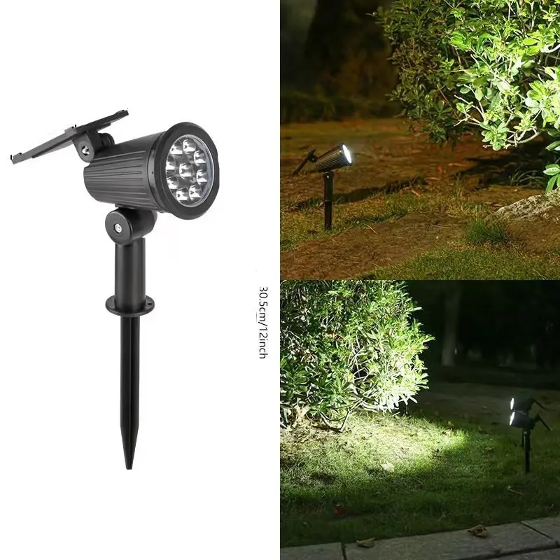 New outdoor solar waterproof lighting spotlight in flower shape, plastic, 1LED or 9LED options
