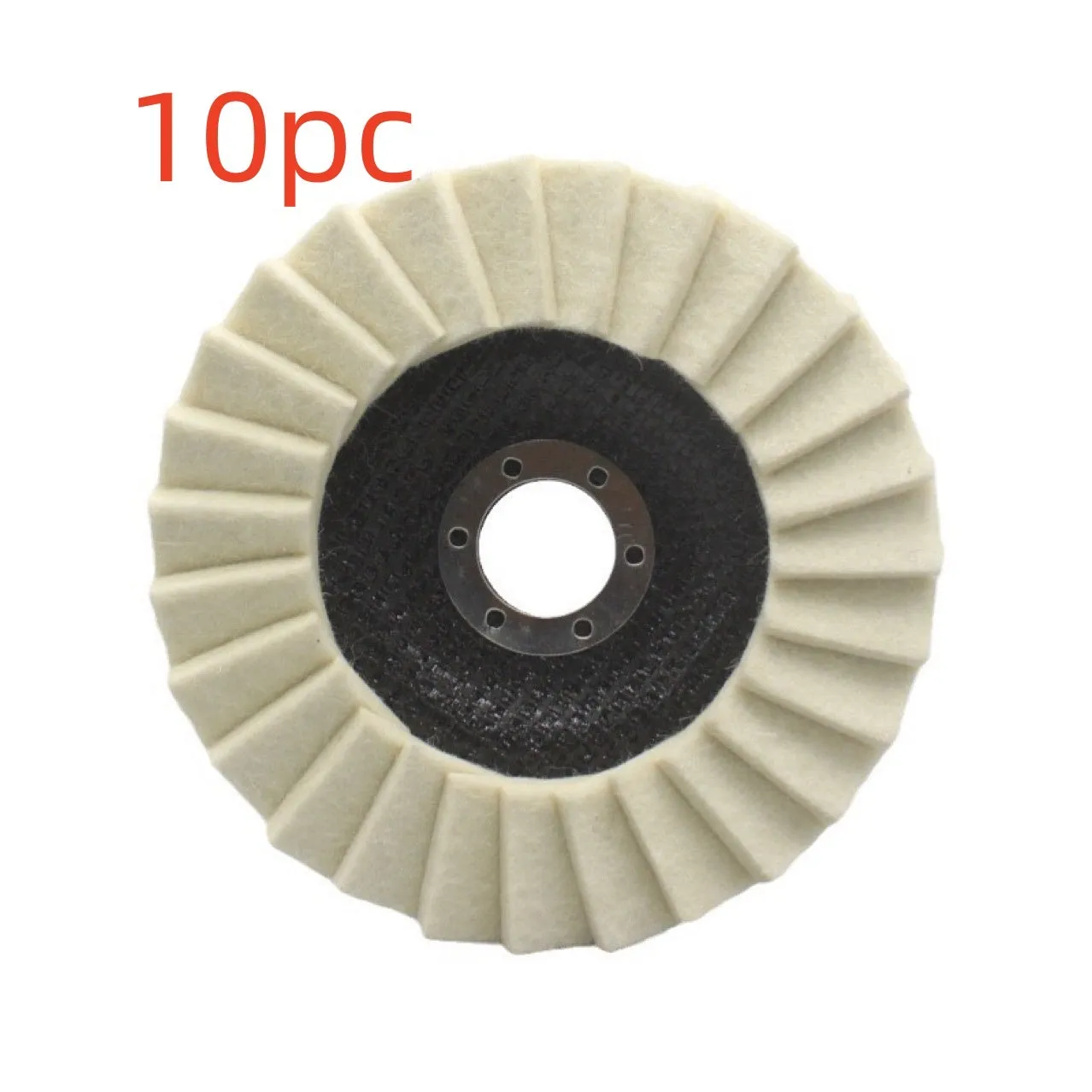 Flat wool flap disc polishing wheel for angle grinder with net cover