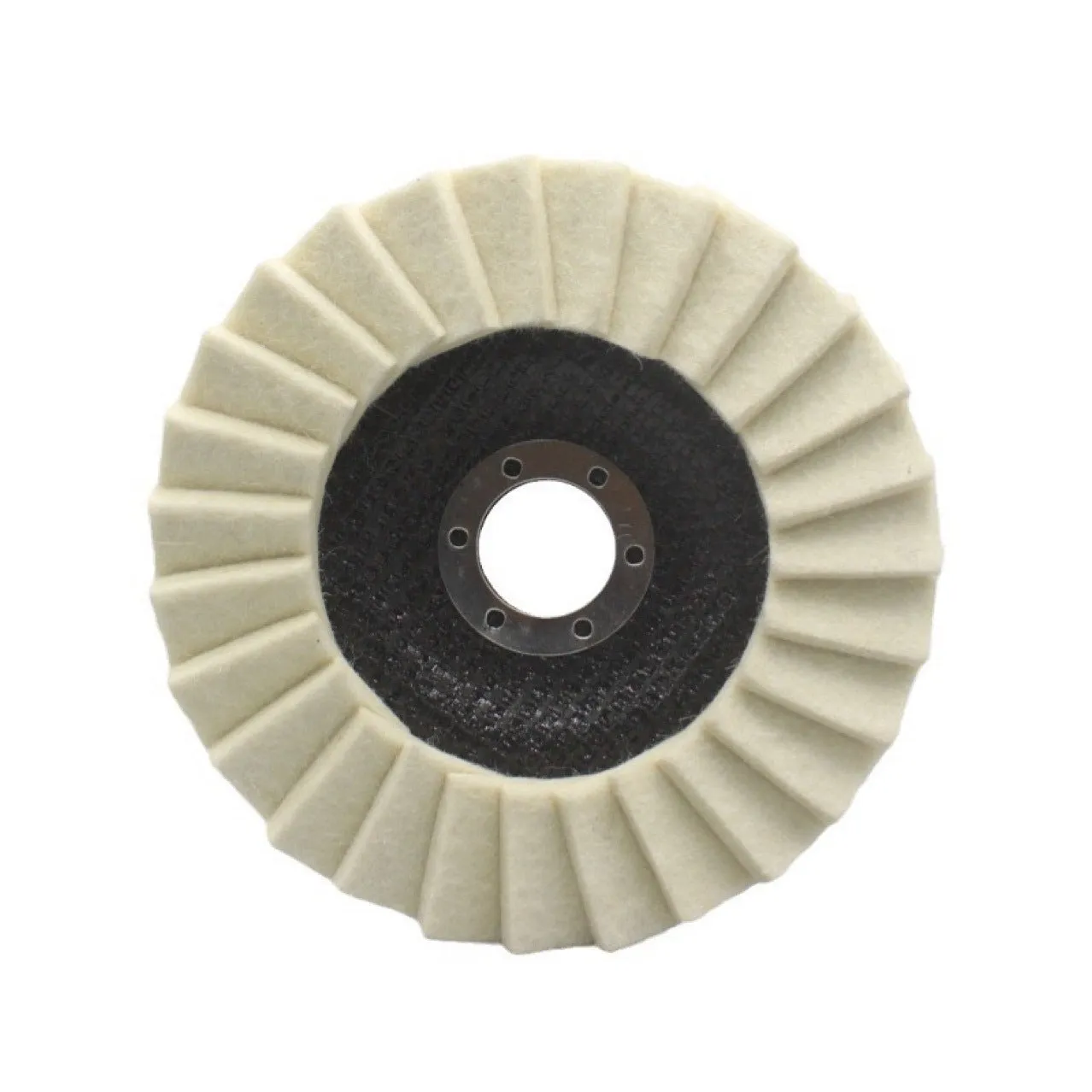 Flat wool flap disc polishing wheel for angle grinder with net cover