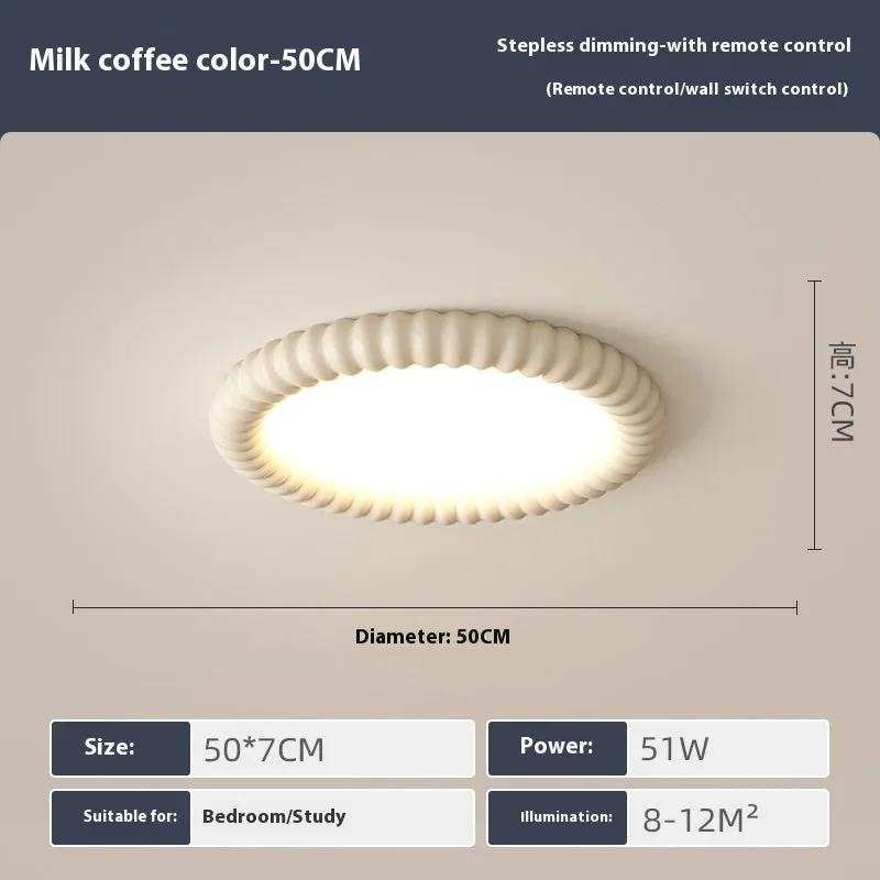 50cm full spectrum children's room lamp in milky white with Nordic style resin shade