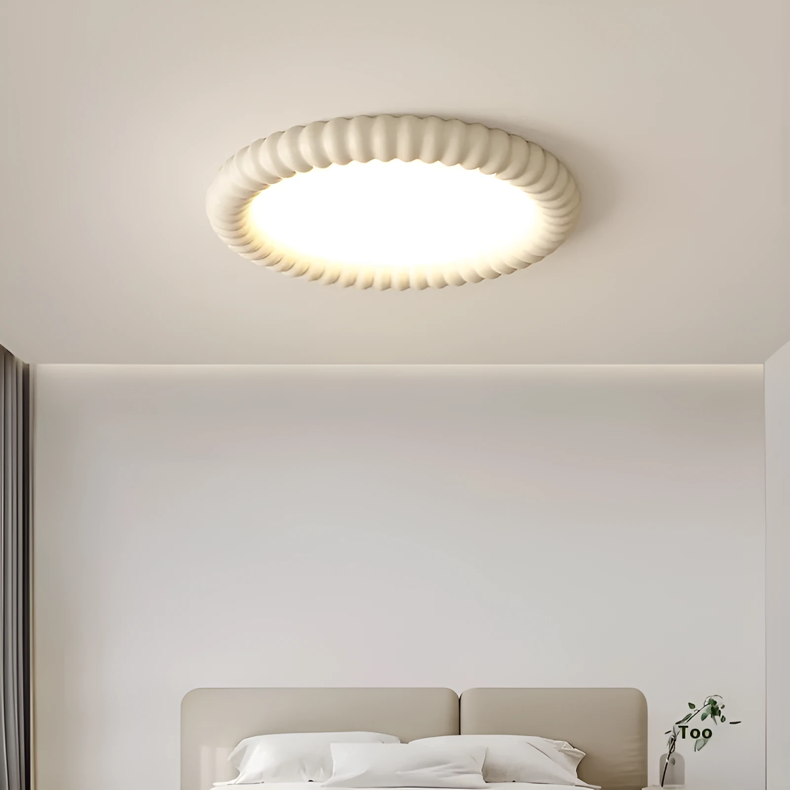 50cm full spectrum children's room lamp in milky white with Nordic style resin shade