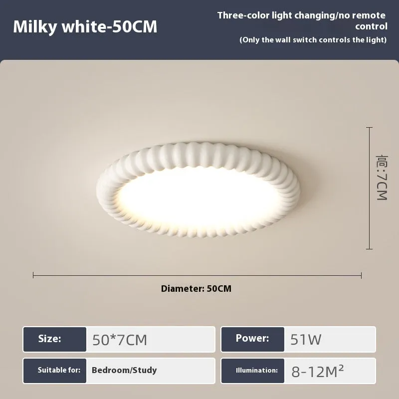 50cm full spectrum children's room lamp in milky white with Nordic style resin shade
