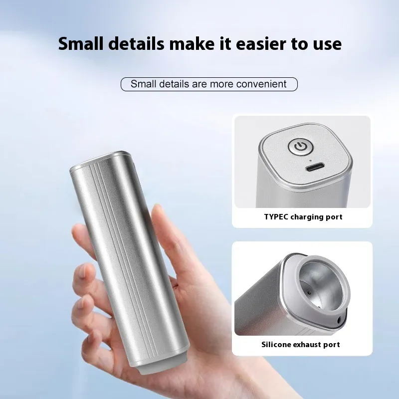 Handheld automatic vacuum sealing machine with black ABS and aluminium alloy body for fresh-keeping containers under 500ml