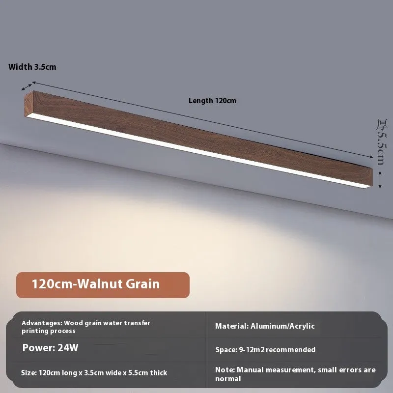 LED linear ceiling lamp iron acrylic shade corridor light remote control tri-colour dimming
