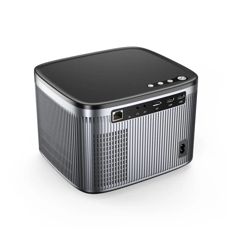 Portable silver ultra high definition 1080P home projector with 100-inch projection size