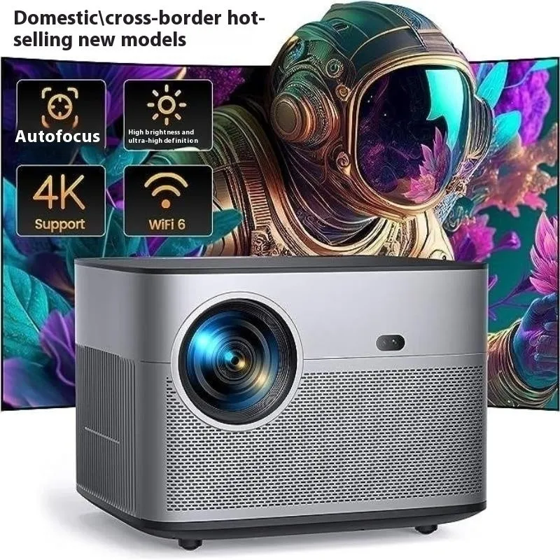 Portable silver ultra high definition 1080P home projector with 100-inch projection size