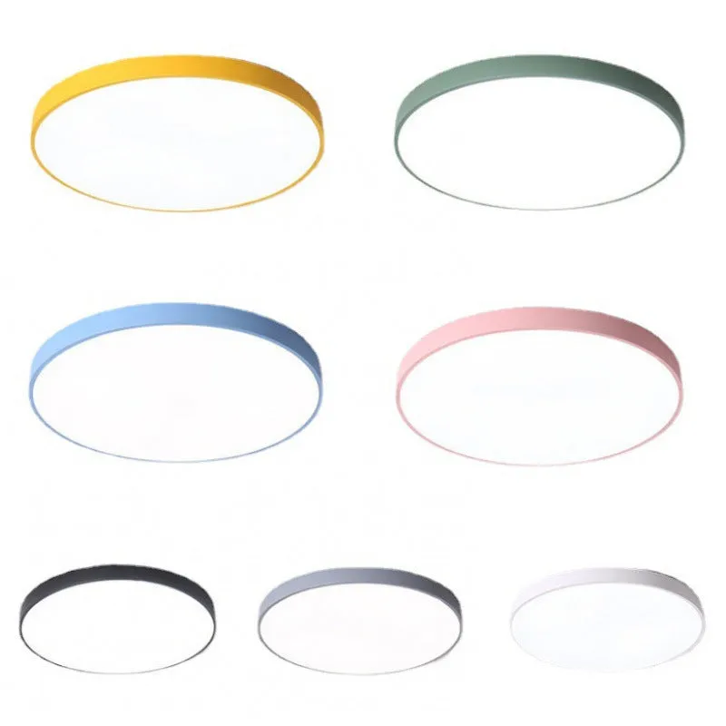 Round engineering ceiling LED lamp in white with electrodeless dimming for bedroom and living room