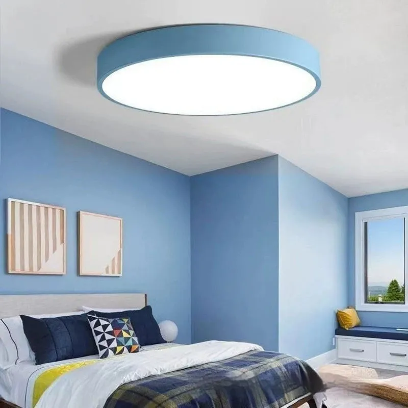 Round engineering ceiling LED lamp in white with electrodeless dimming for bedroom and living room