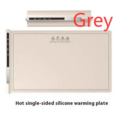 Household silicone dishes warming plate 300W in beige with EU plug on dining table