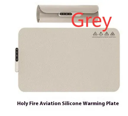 Household silicone dishes warming plate 300W in beige with EU plug on dining table