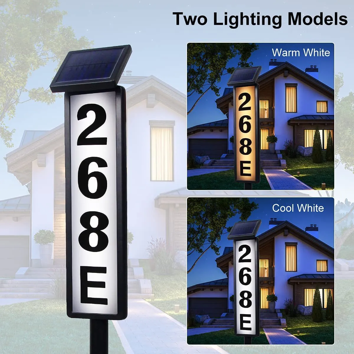 Solar Energy Floor Outlet Doorplate Lamp LED plastic 120x120x900mm outdoor