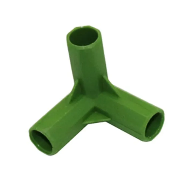 3-way and 4-way PP plastic plant support connectors for 11mm garden stakes