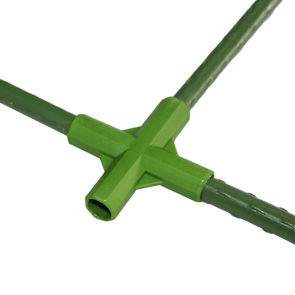 3-way and 4-way PP plastic plant support connectors for 11mm garden stakes