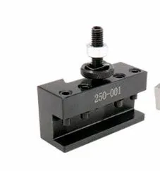 Machifit 250-000 wedge-type steel quick change tool post and holder for a woodworking lathe.