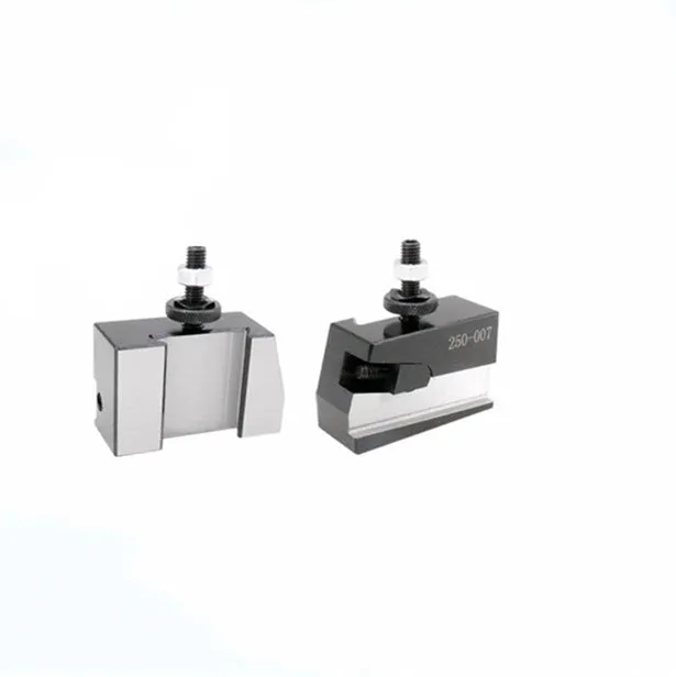 Machifit 250-000 wedge-type steel quick change tool post and holder for a woodworking lathe.