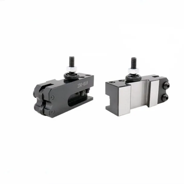 Machifit 250-000 wedge-type steel quick change tool post and holder for a woodworking lathe.