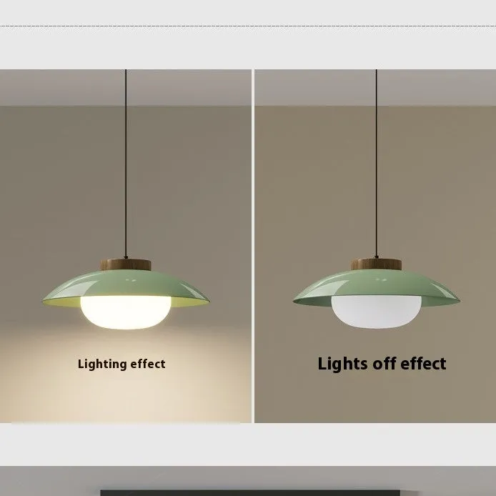 Cream style Nordic minimalism UFO chandelier with tricolor light iron shade for living room bedroom