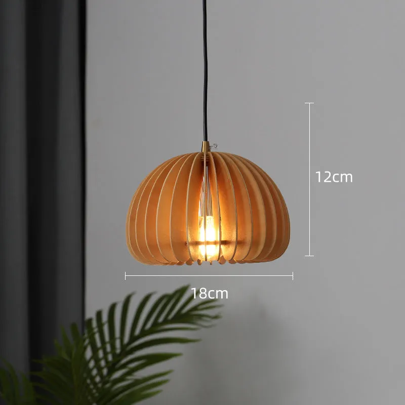 Retro Japanese style simple chandelier made of iron in 30 cm diameter for bedroom or bar