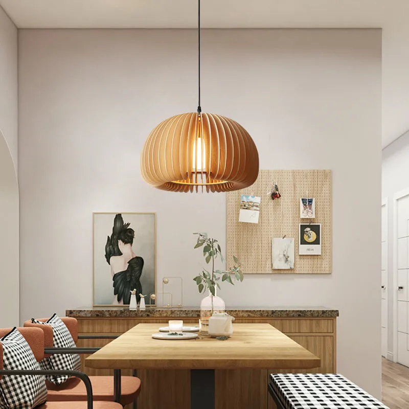 Retro Japanese style simple chandelier made of iron in 30 cm diameter for bedroom or bar