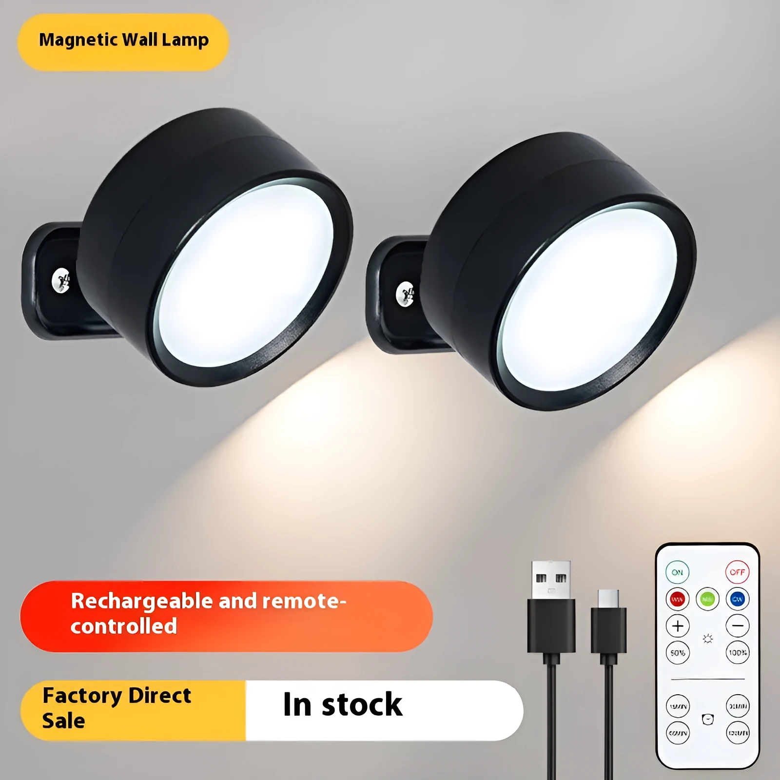 Beige portable touch adjustment small night lamp for bedside reading with tricolour light