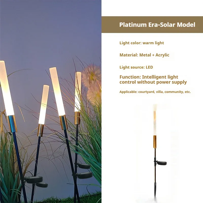 1100mm solar outdoor LED plug lawn lamp with acrylic diffuser for garden pathway lighting