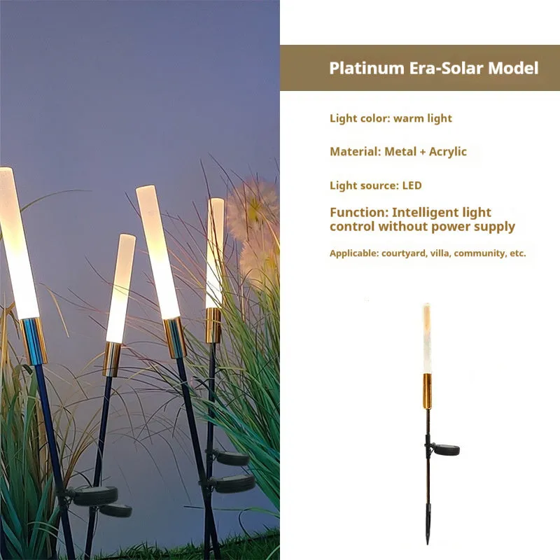 1100mm solar outdoor LED plug lawn lamp with acrylic diffuser for garden pathway lighting