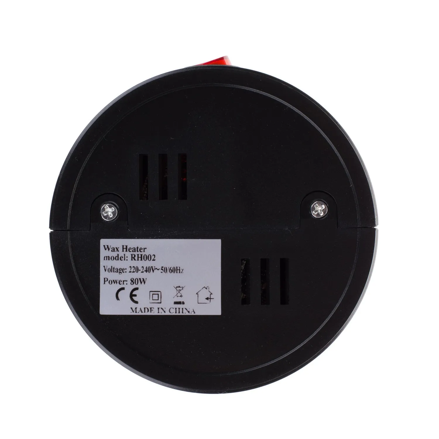 Portable constant temperature wax melting machine in black with removable power cord compact 11cm size