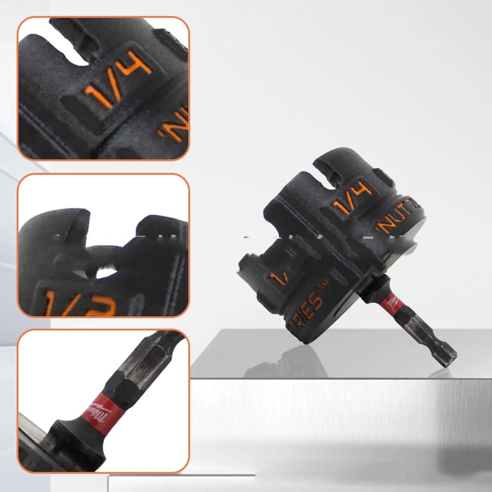 Plastic nut removal bolt extractor tool for quick fastener removal with drill