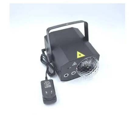Black or white LED laser magic fan stage light with laser projection and remote control.
