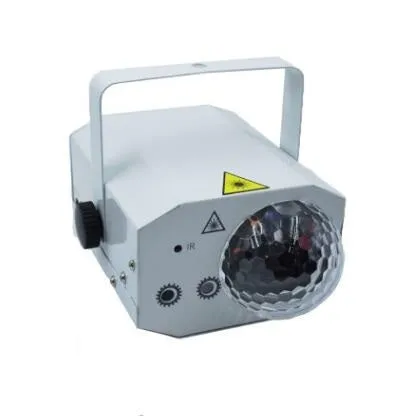 Black or white LED laser magic fan stage light with laser projection and remote control.
