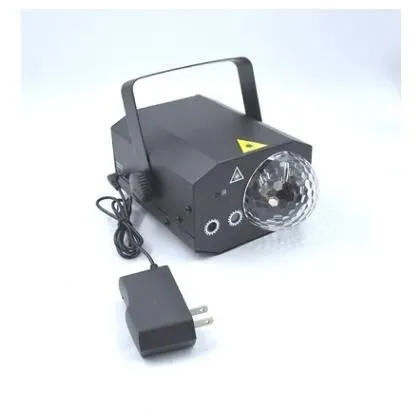 Black or white LED laser magic fan stage light with laser projection and remote control.