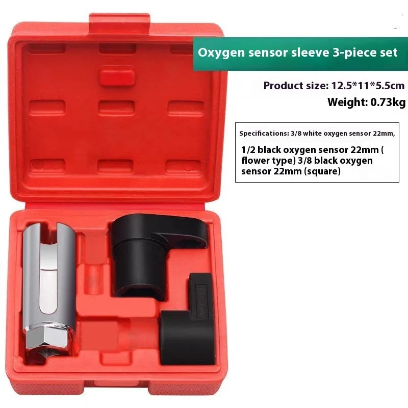 Oxygen sensor dismantling device 7-piece sleeve set chrome vanadium alloy steel for car maintenance