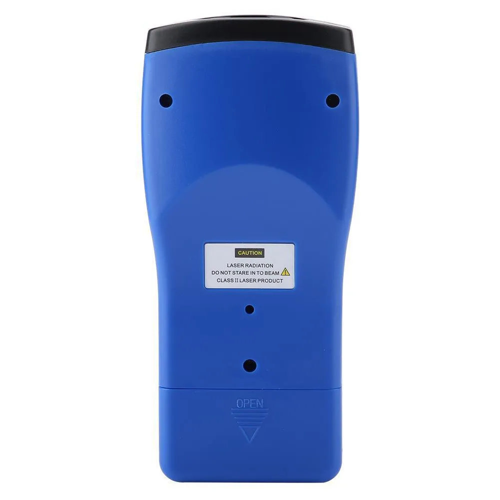 Cp-3008 ultrasonic range finder handheld ABS plastic black distance measuring tool front view